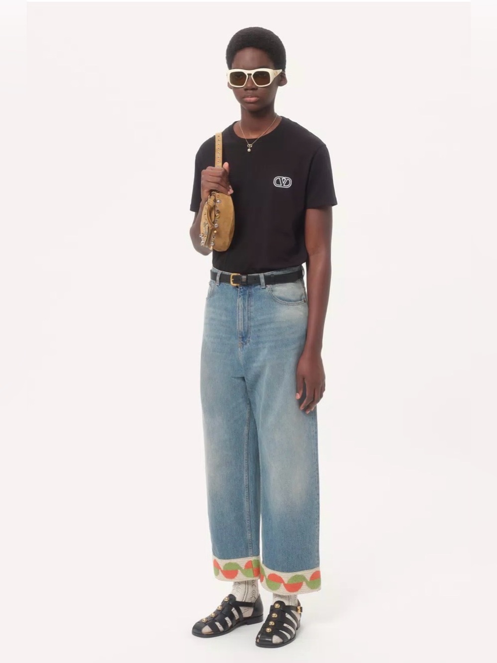 Valentino Cotton T-Shirt With Vlogo Signature Patch